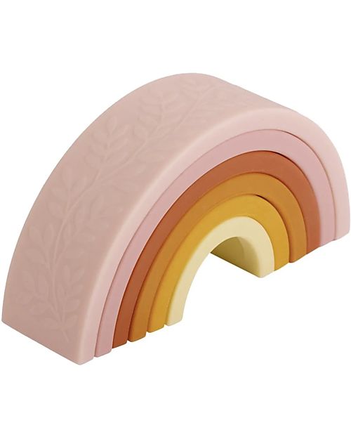 A Little Lovely Company Arcobaleno Impilabile in Silicone  Alimentare - Tramonto Giochi per Neonati_