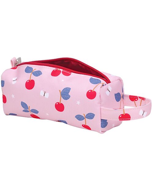 A Little Lovely Company Astuccio per la Scuola con Chiusura a Zip - Ciliegie - 20x8x7 cm Astucci per la Scuola