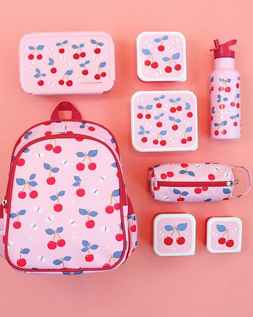 A Little Lovely Company Astuccio per la Scuola con Chiusura a Zip - Ciliegie - 20x8x7 cm Astucci per la Scuola