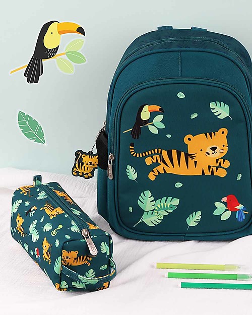 A Little Lovely Company Astuccio, Tigre - Chiusura a zip Astucci per la Scuola