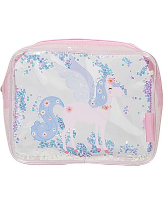 A Little Lovely Company Beauty Case Glitter - Unicorno Rosa Trousse & Pochette