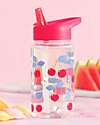 A Little Lovely Company Borraccia con Cannuccia 450 ml - Ciliegie - Senza BPA! Borracce non Termiche
