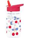A Little Lovely Company Borraccia con Cannuccia 450 ml - Ciliegie - Senza BPA! Borracce non Termiche