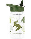 A Little Lovely Company Borraccia con Cannuccia 450 ml - Coccodrilli - Senza BPA! Borracce non Termiche