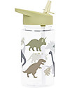 A Little Lovely Company Borraccia con Cannuccia 450 ml - Dinosauri - Senza BPA! Borracce non Termiche