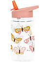 A Little Lovely Company Borraccia con Cannuccia 450 ml - Farfalle - Senza BPA! Borracce non Termiche