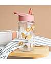 A Little Lovely Company Borraccia con Cannuccia 450 ml - Farfalle - Senza BPA! Borracce non Termiche