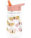 A Little Lovely Company Borraccia con Cannuccia 450 ml - Farfalle - Senza BPA! Borracce non Termiche