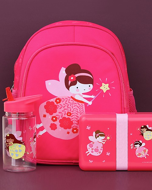 A Little Lovely Company Borraccia con Cannuccia 450 ml - Fatine - Senza BPA! Borracce non Termiche