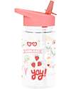 A Little Lovely Company Borraccia con Cannuccia 450 ml - Fun - Senza BPA! Borracce non Termiche
