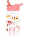A Little Lovely Company Borraccia con Cannuccia 450 ml - Fun - Senza BPA! Borracce non Termiche