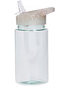 A Little Lovely Company Borraccia con Cannuccia 450 ml - Glitter Argento - Senza BPA! Borracce non Termiche
