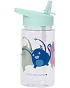 A Little Lovely Company Borraccia con Cannuccia 450 ml - Mostri - Senza BPA! Borracce non Termiche