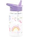 A Little Lovely Company Borraccia con Cannuccia 450 ml - Unicorn Dreams - Senza BPA! Borracce non Termiche
