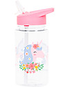 A Little Lovely Company Borraccia con Cannuccia 450 ml - Unicorno - Senza BPA! Borracce non Termiche