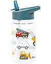 A Little Lovely Company Borraccia con Cannuccia 450 ml - Veicoli - Senza BPA! Borracce non Termiche