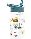 A Little Lovely Company Borraccia con Cannuccia 450 ml - Veicoli - Senza BPA! Borracce non Termiche