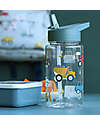 A Little Lovely Company Borraccia con Cannuccia 450 ml - Veicoli - Senza BPA! Borracce non Termiche