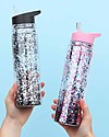 A Little Lovely Company Borraccia Glitter, 500 ml - Rosa/Glitter Multicolor Borracce Termiche
