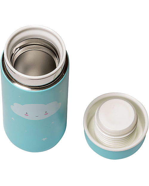 A Little Lovely Company Borraccia Termica in Acciaio Inossidabile, 200 ml - Nuvoletta Borracce Termiche