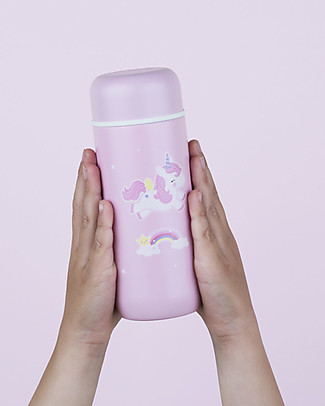 A Little Lovely Company Borraccia Termica in Acciaio Inossidabile, 200 ml - Unicorno Borracce Termiche