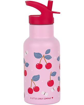 A Little Lovely Company Borraccia Termica in Acciaio Inossidabile - 350 ml - Ciliegie Borracce non Termiche