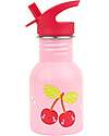 A Little Lovely Company Borraccia Termica in Acciaio Inossidabile - 350 ml - Ciliegie Felici Borracce Termiche