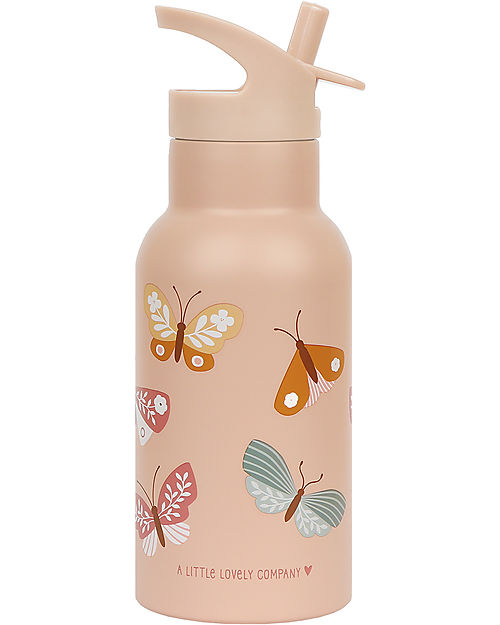 A Little Lovely Company Borraccia Termica in Acciaio Inossidabile - 350 ml - Farfalle Borracce Termiche