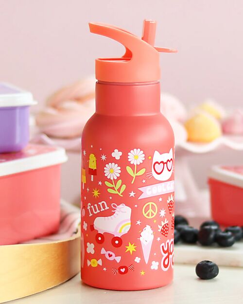 A Little Lovely Company Borraccia Termica in Acciaio Inossidabile - 350 ml - Fun Borracce non Termiche