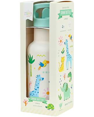 A Little Lovely Company Borraccia Termica in Acciaio Inossidabile - 350 ml - Giungla Borracce Termiche