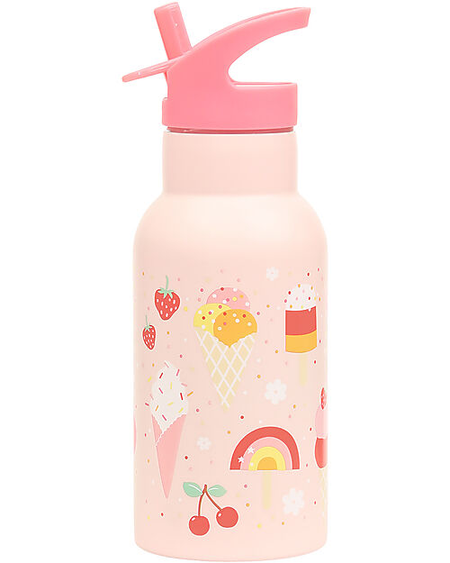 A Little Lovely Company Borraccia Termica in Acciaio Inossidabile - 350 ml - Ice-Cream Borracce Termiche