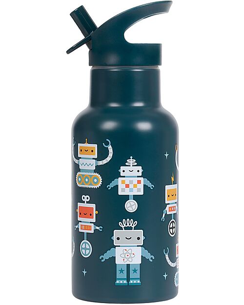A Little Lovely Company Borraccia Termica in Acciaio Inossidabile - 350 ml - Robot Borracce Termiche