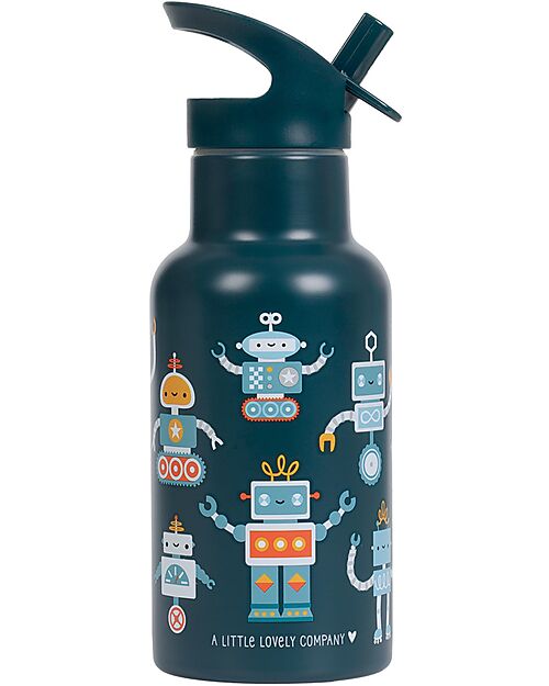 A Little Lovely Company Borraccia Termica in Acciaio Inossidabile - 350 ml - Robot Borracce Termiche
