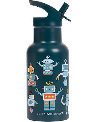 A Little Lovely Company Borraccia Termica in Acciaio Inossidabile - 350 ml - Robot Borracce Termiche