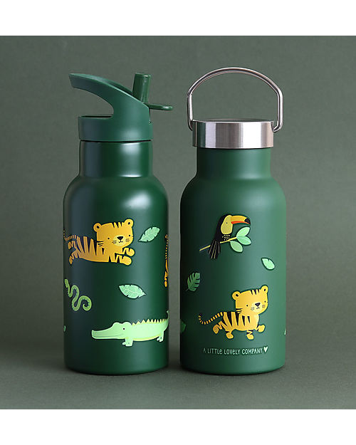 A Little Lovely Company Borraccia Termica in Acciaio Inossidabile - 350 ml - Tigre Borracce Termiche