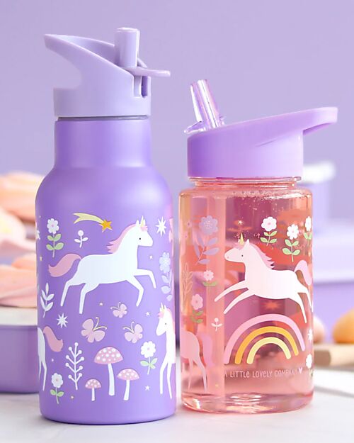 A Little Lovely Company Borraccia Termica in Acciaio Inossidabile - 350 ml - Unicorn Dreams Borracce non Termiche