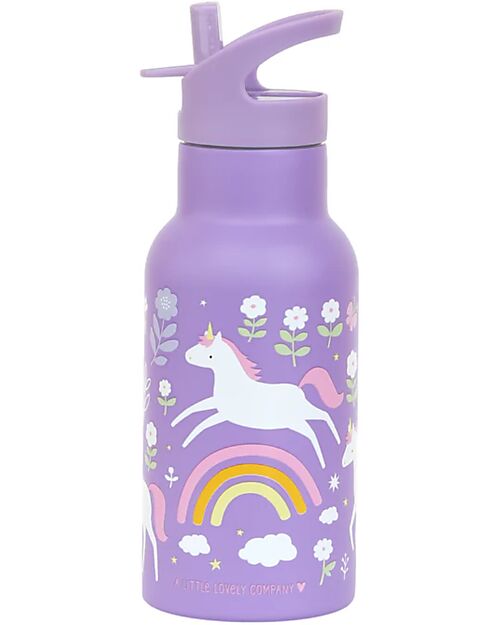 A Little Lovely Company Borraccia Termica in Acciaio Inossidabile - 350 ml - Unicorn Dreams Borracce non Termiche