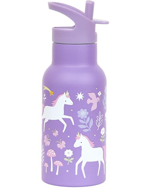 A Little Lovely Company Borraccia Termica in Acciaio Inossidabile - 350 ml - Unicorn Dreams Borracce Termiche