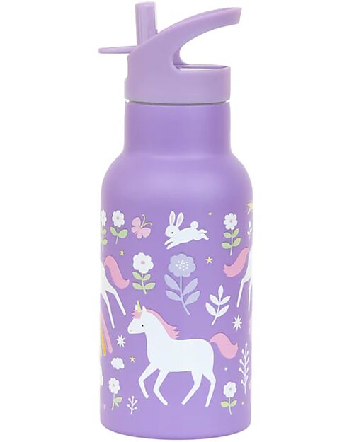 A Little Lovely Company Borraccia Termica in Acciaio Inossidabile - 350 ml - Unicorn Dreams Borracce Termiche