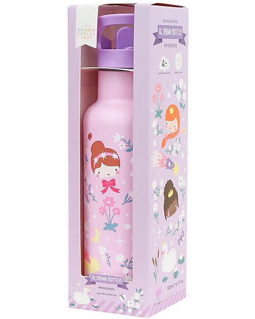 A Little Lovely Company Borraccia Termica in Acciaio Inossidabile - 500 ml - Principesse Borracce Termiche