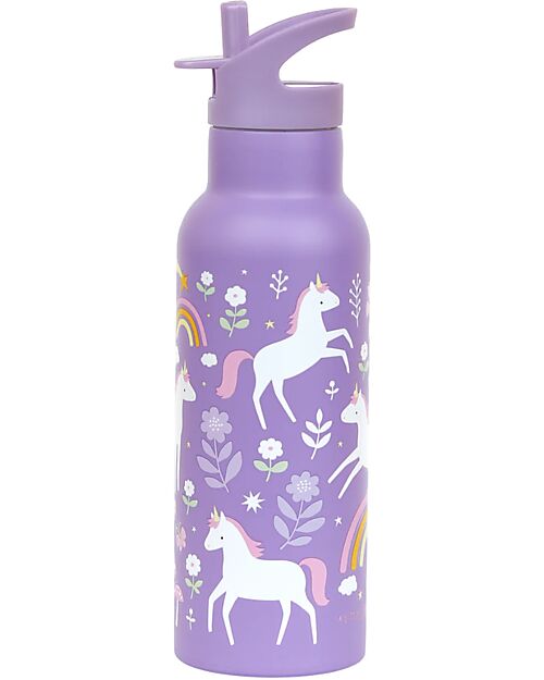 A Little Lovely Company Borraccia Termica in Acciaio Inossidabile - 500 ml - Unicorni Borracce Termiche