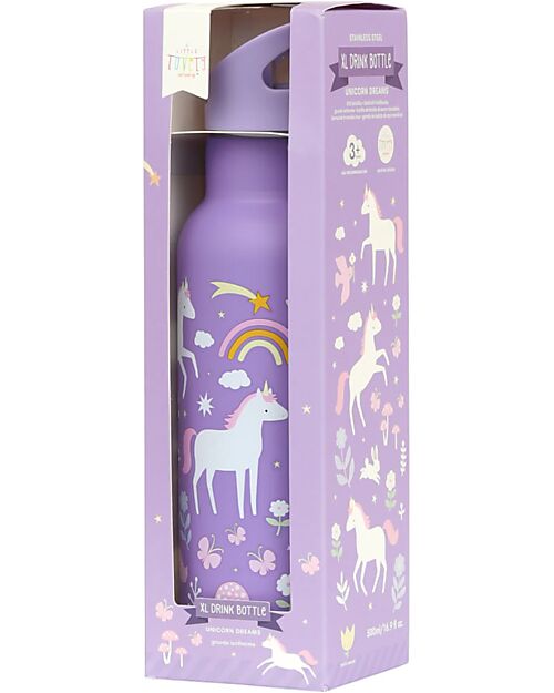 A Little Lovely Company Borraccia Termica in Acciaio Inossidabile - 500 ml - Unicorni Borracce Termiche