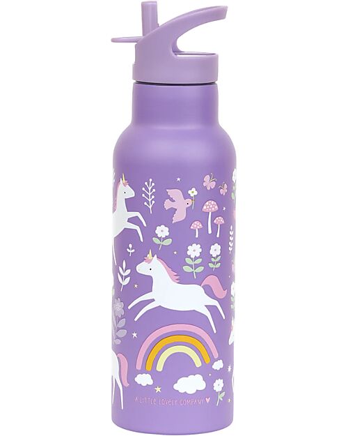 A Little Lovely Company Borraccia Termica in Acciaio Inossidabile - 500 ml - Unicorni Borracce Termiche
