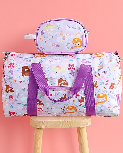 A Little Lovely Company Borsa da Viaggio - Principesse - Dimensione Cabina 46x25x22.5cm Borse da Viaggio