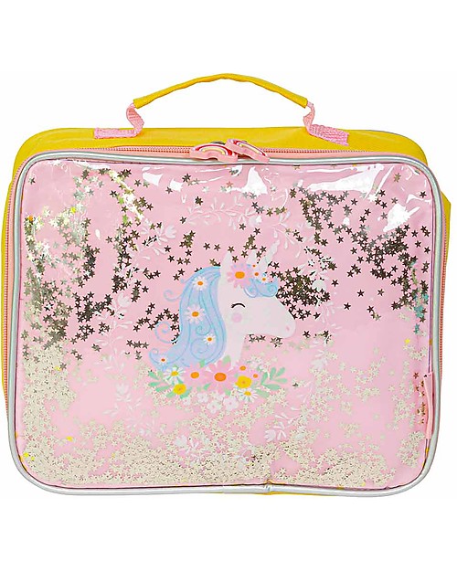 A Little Lovely Company Borsa Pranzo Termica, Glitter - Unicorno Zaini Asilo