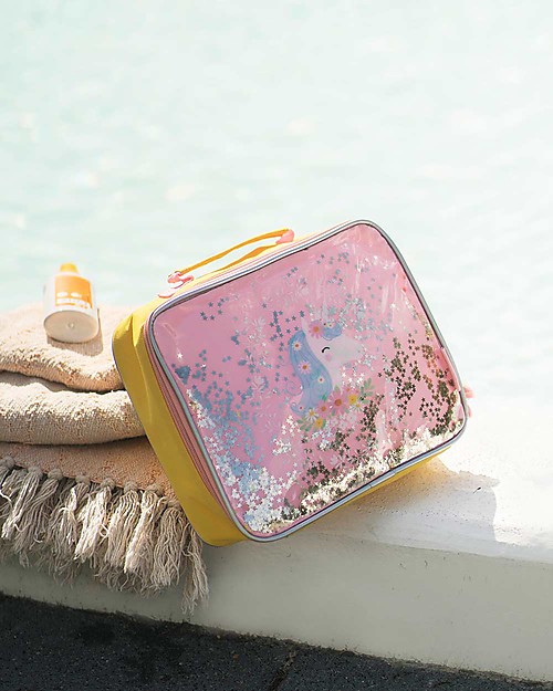 A Little Lovely Company Borsa Pranzo Termica, Glitter - Unicorno Zaini Asilo