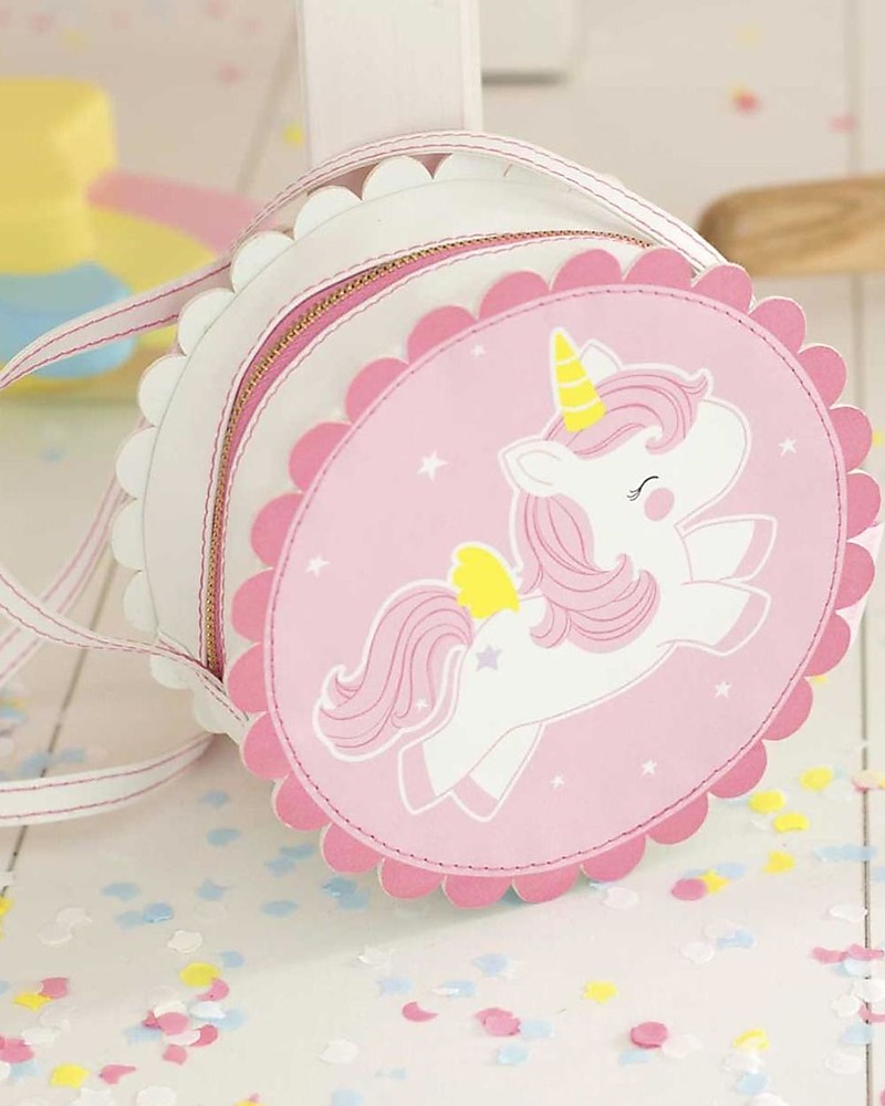 borsa unicorno bambina, borsetta unicorno bambina con tracolla vari colori  (rosa)