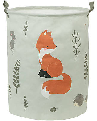 A Little Lovely Company Cesto Portaoggetti in Cotone - 40x50x40 cm - Amici della Foresta Contenitori Portaoggetti