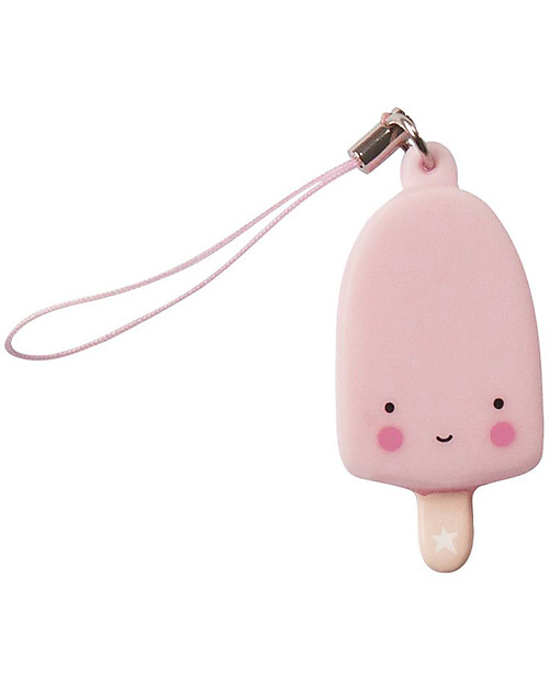 A Little Lovely Company Ciondolo Charm, Gelato Stecco - Rosa Pupazzi