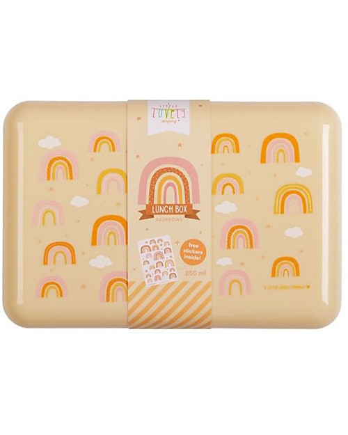 A Little Lovely Company Contenitore Porta Pranzo da Decorare - Arcobaleni - Senza BPA! Porta Merenda